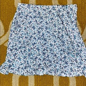 Blue floral skirt